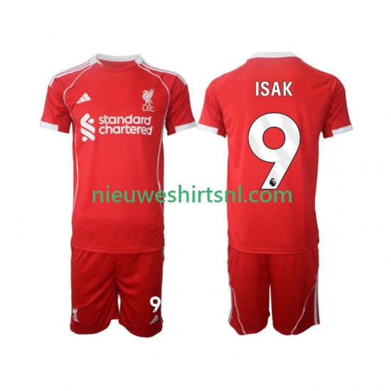 Liverpool Kind Shirt met Bedrukking ISAK 9 Thuis 2025-2026 Korte Mouw