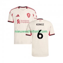 Liverpool Heren Shirt met Bedrukking Milos Kerkez 6 Uit 2025-2026 Korte Mouw
