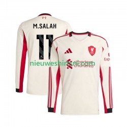Liverpool Heren Shirt met Bedrukking Mohamed Salah 11 Uit 2025-2026 Lange Mouw
