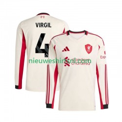Liverpool Heren Shirt met Bedrukking Virgil van Dijk 4 Uit 2025-2026 Lange Mouw