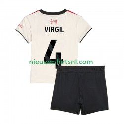 Liverpool Kind Shirt met Bedrukking Virgil van Dijk 4 Uit 2025-2026 Korte Mouw