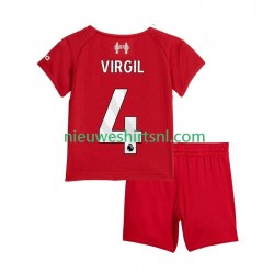 Liverpool Kind Shirt met Bedrukking Virgil van Dijk 4 Thuis 2025-2026 Korte Mouw