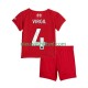 Liverpool Kind Shirt met Bedrukking Virgil van Dijk 4 Thuis 2025-2026 Korte Mouw
