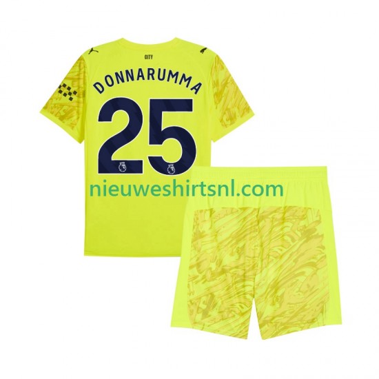 Manchester City Kind Shirt met Bedrukking Doelman Gianluigi Donnarumma 25 Derde 2025-2026 Korte Mouw
