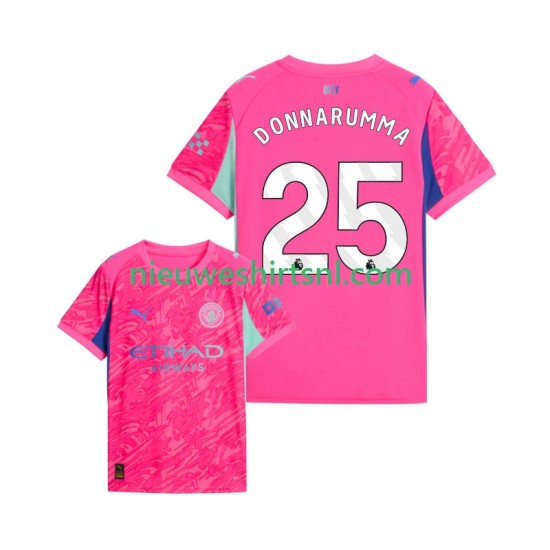 Manchester City Heren Shirt met Bedrukking Doelman Gianluigi Donnarumma 25 Uit 2025-2026 Korte Mouw