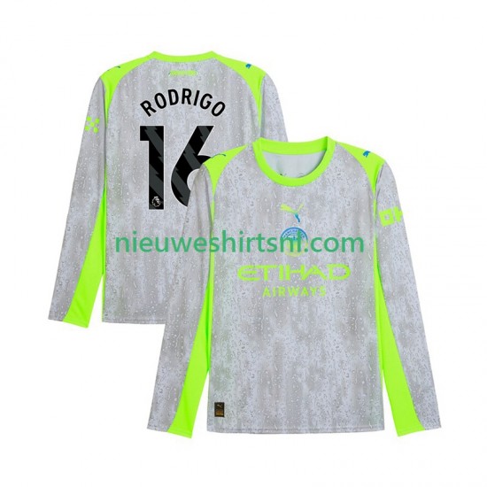 Manchester City Heren Shirt met Bedrukking Rodrigo Hernandez 16 Derde 2025-2026 Lange Mouw