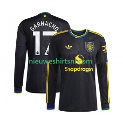 Manchester United Heren Shirt met Bedrukking Alejandro Garnacho 17 Derde 2025-2026 Lange Mouw