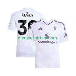 Manchester United Heren Shirt met Bedrukking Benjamin Sesko 30 Uit 2025-2026 Korte Mouw