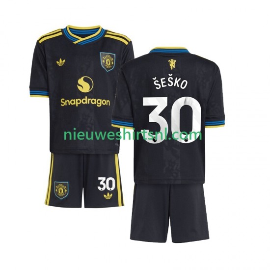 Manchester United Kind Shirt met Bedrukking Benjamin Sesko 30 Derde 2025-2026 Korte Mouw