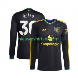 Manchester United Heren Shirt met Bedrukking Benjamin Sesko 30 Derde 2025-2026 Lange Mouw