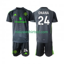 Manchester United Kind Shirt met Bedrukking Doelman Andre Onana 24 Uit 2025-2026 Korte Mouw