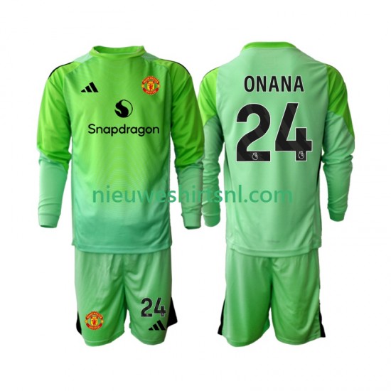 Manchester United Kind Shirt met Bedrukking Doelman Andre Onana 24 Vierde 2025-2026 Lange Mouw