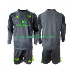 Manchester United Kind Shirt met Bedrukking Doelman Uit 2025-2026 Lange Mouw