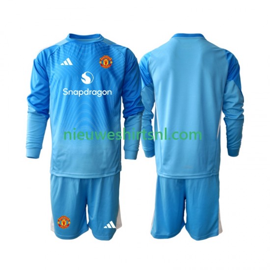 Manchester United Kind Shirt met Bedrukking Doelman Thuis 2025-2026 Lange Mouw