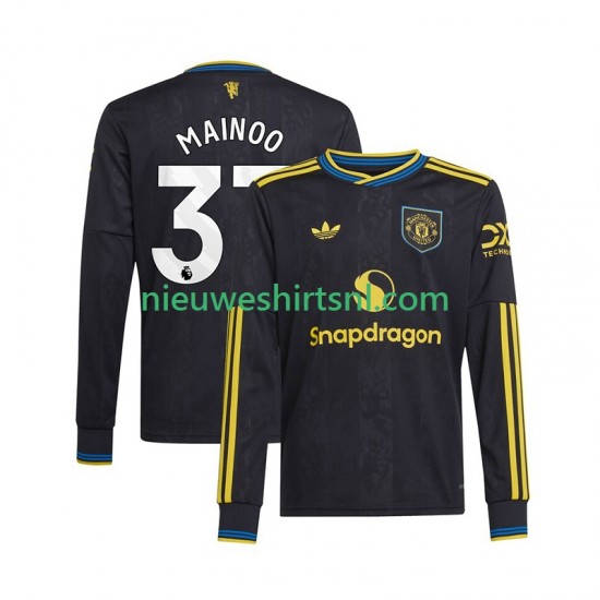 Manchester United Heren Shirt met Bedrukking Kobbie Mainoo 37 Derde 2025-2026 Lange Mouw