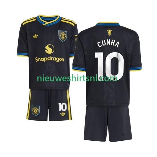 Manchester United Kind Shirt met Bedrukking Matheus Cunha 10 Derde 2025-2026 Korte Mouw