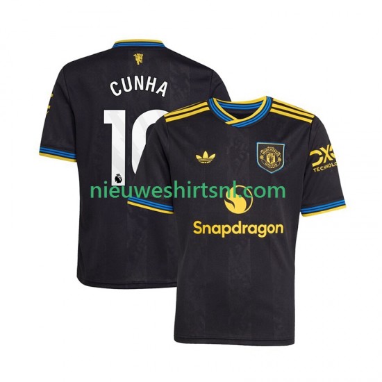 Manchester United Heren Shirt met Bedrukking Matheus Cunha 10 Derde 2025-2026 Korte Mouw