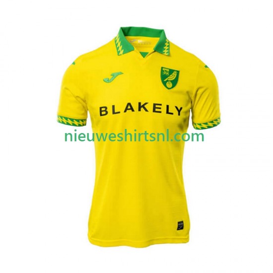 Norwich City Heren Shirt met Bedrukking Thuis 2025-2026 Korte Mouw