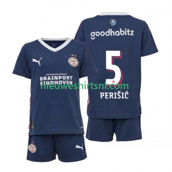 PSV Eindhoven Kind Shirt met Bedrukking Ivan Perisic 5 Uit 2025-2026 Korte Mouw