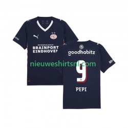 PSV Eindhoven Heren Shirt met Bedrukking Ricardo Pepi 9 Uit 2025-2026 Korte Mouw
