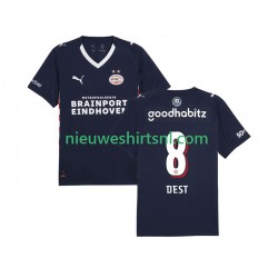 PSV Eindhoven Heren Shirt met Bedrukking Sergino Dest 8 Uit 2025-2026 Korte Mouw