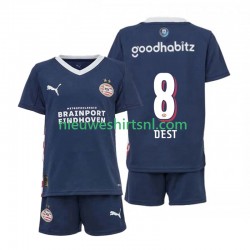 PSV Eindhoven Kind Shirt met Bedrukking Sergino Dest 8 Uit 2025-2026 Korte Mouw