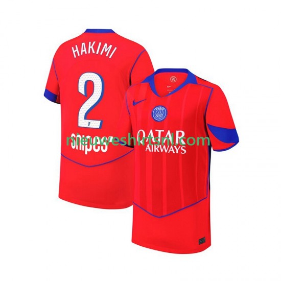 Paris Saint-Germain Heren Shirt met Bedrukking Achraf Hakimi 2 Derde 2025-2026 Korte Mouw