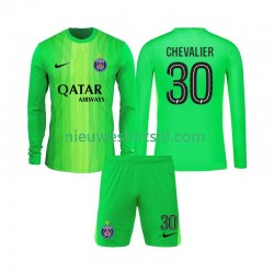 Paris Saint-Germain Kind Shirt met Bedrukking Doelman Lucas Chevalier 30 Uit 2025-2026 Lange Mouw