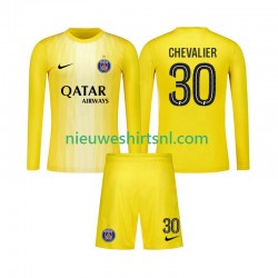 Paris Saint-Germain Kind Shirt met Bedrukking Doelman Lucas Chevalier 30 Derde 2025-2026 Lange Mouw