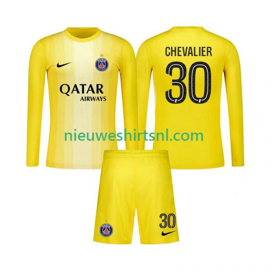 Paris Saint-Germain Kind Shirt met Bedrukking Doelman Lucas Chevalier 30 Derde 2025-2026 Lange Mouw