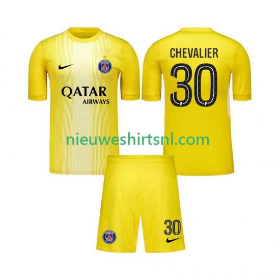 Paris Saint-Germain Kind Shirt met Bedrukking Doelman Lucas Chevalier 30 Derde 2025-2026 Korte Mouw