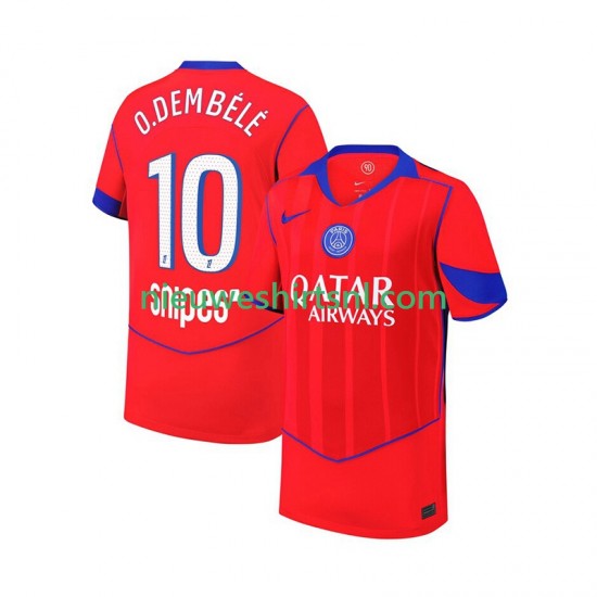 Paris Saint-Germain Heren Shirt met Bedrukking Ousmane Dembele 10 Derde 2025-2026 Korte Mouw