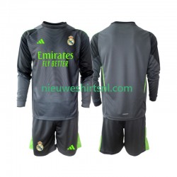 Real Madrid Kind Shirt met Bedrukking Doelman Derde 2025-2026 Lange Mouw