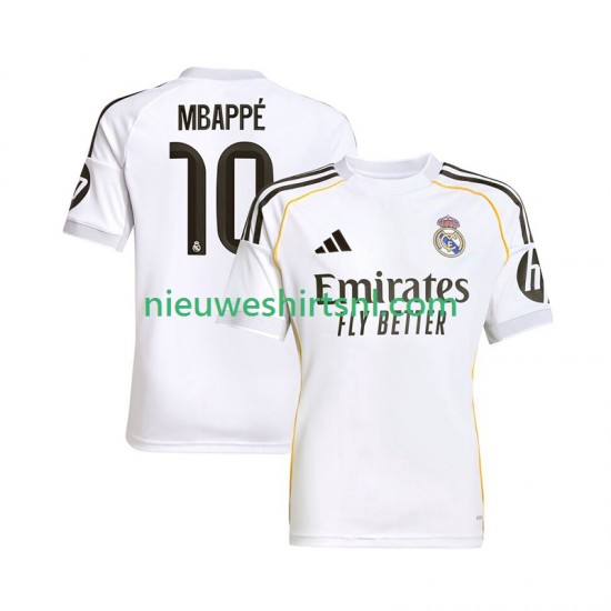 Real Madrid Heren Shirt met Bedrukking Mbappé Kylian 10 Thuis 2025-2026 Korte Mouw
