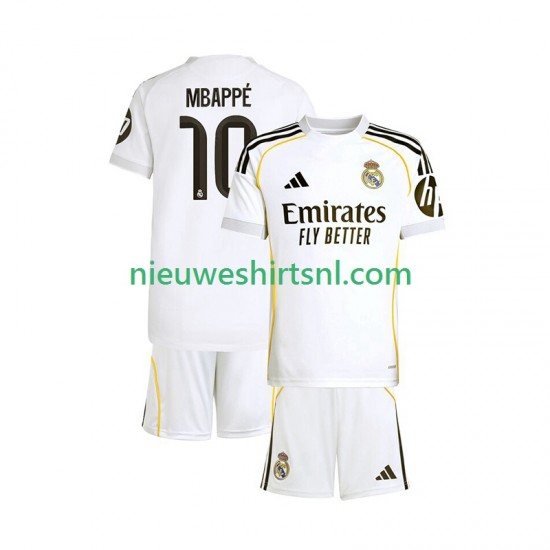 Real Madrid Kind Shirt met Bedrukking Mbappé Kylian 10 Thuis 2025-2026 Korte Mouw
