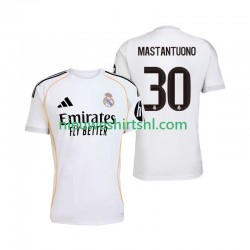 Real Madrid Heren Shirt met Bedrukking Mastantuono 30 Thuis 2025-2026 Korte Mouw