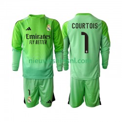 Real Madrid Kind Shirt met Bedrukking Thibaut Courtois 1 Uit 2025-2026 Lange Mouw