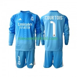 Real Madrid Kind Shirt met Bedrukking Thibaut Courtois 1 Thuis 2025-2026 Lange Mouw