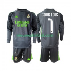 Real Madrid Kind Shirt met Bedrukking Thibaut Courtois 1 Derde 2025-2026 Lange Mouw