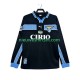 SS Lazio Heren Shirt met Bedrukking 1998 Retro Uit 1999 Lange Mouw