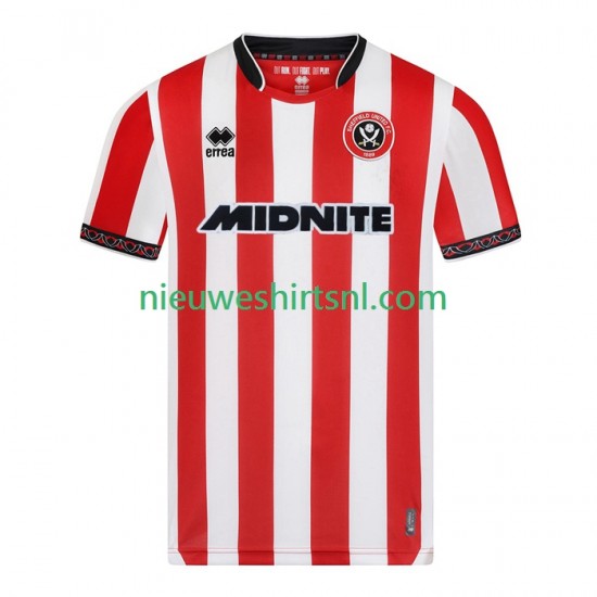 Sheffield United Heren Shirt met Bedrukking Thuis 2025-2026 Korte Mouw