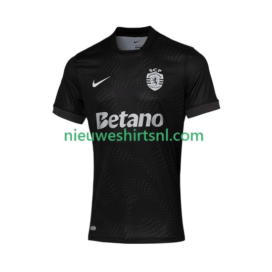 Sporting CP Heren Shirt met Bedrukking Uit 2025-2026 Korte Mouw