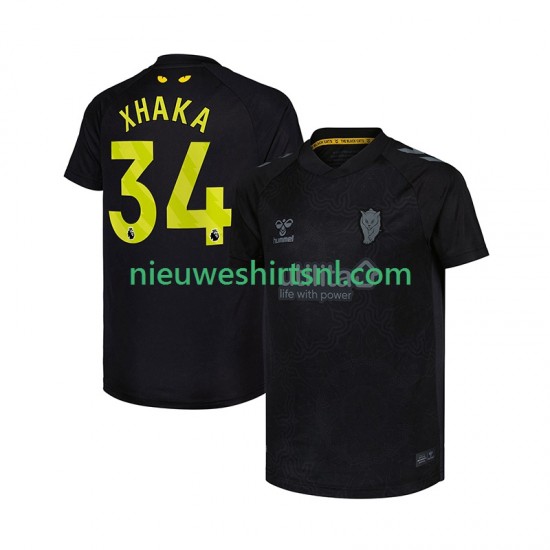 Heren Shirt met Bedrukking Sunderland Granit Xhaka 34 Derde 2025-2026 Korte Mouw