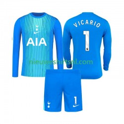 Tottenham Hotspur Kind Shirt met Bedrukking Doelman Guglielmo Vicario 1 Uit 2025-2026 Lange Mouw
