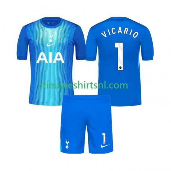 Tottenham Hotspur Kind Shirt met Bedrukking Doelman Guglielmo Vicario 1 Uit 2025-2026 Korte Mouw