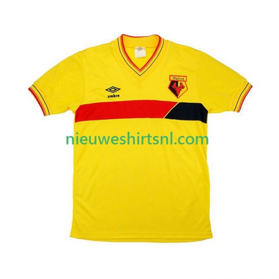 Watford Heren Shirt met Bedrukking 1985 Retro Thuis Korte Mouw