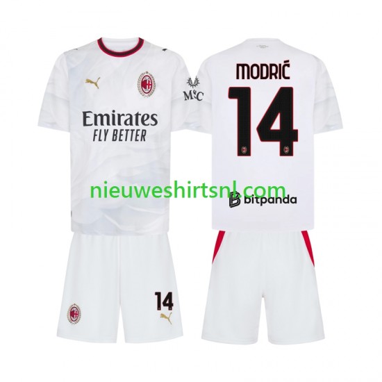 AC Milan Kind Shirt met Bedrukking Modrić Luka 14 Uit 2026-2027 Korte Mouw