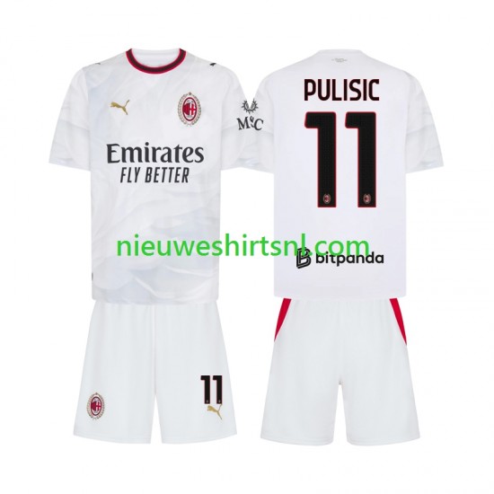 AC Milan Kind Shirt met Bedrukking Pulisic 11 Uit 2026-2027 Korte Mouw