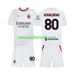 AC Milan Kind Shirt met Bedrukking Ronaldinho 80 Uit 2026-2027 Korte Mouw