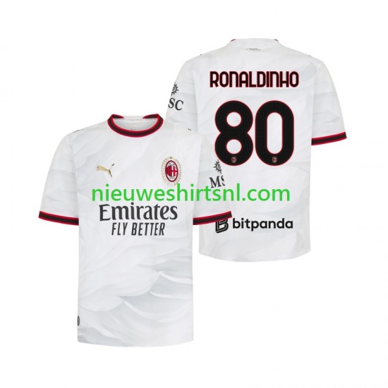 AC Milan Heren Shirt met Bedrukking Ronaldinho 80 Uit 2026-2027 Korte Mouw